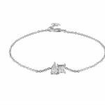 Load image into Gallery viewer, Duo Sparkle Diamond Bracelet - 18 - k - white - gold - HIBA JABER
