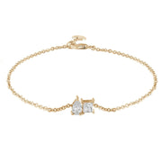 Duo Sparkle Diamond Bracelet - 18 - k - yellow - gold - HIBA JABER