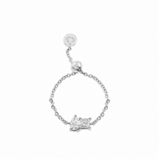 Duo Sparkle Diamond Chain Ring - HIBA JABER