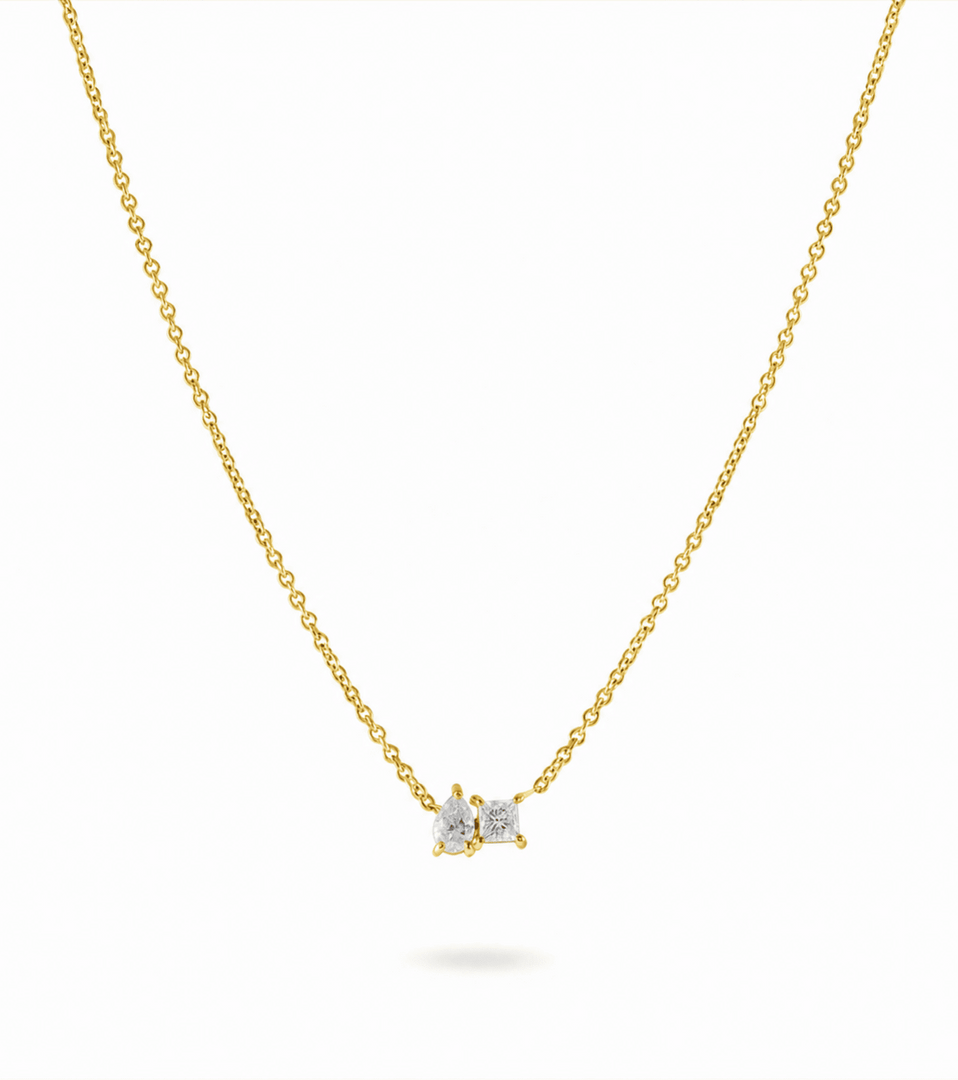 Duo Sparkle Diamond Necklace - HIBA JABER
