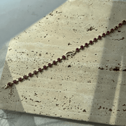 Elegant Ruby Spaced - Out Bracelet with Customized Initials - HIBA JABER