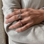 Load image into Gallery viewer, Emerald Diamond Pave Ring - HIBA JABER
