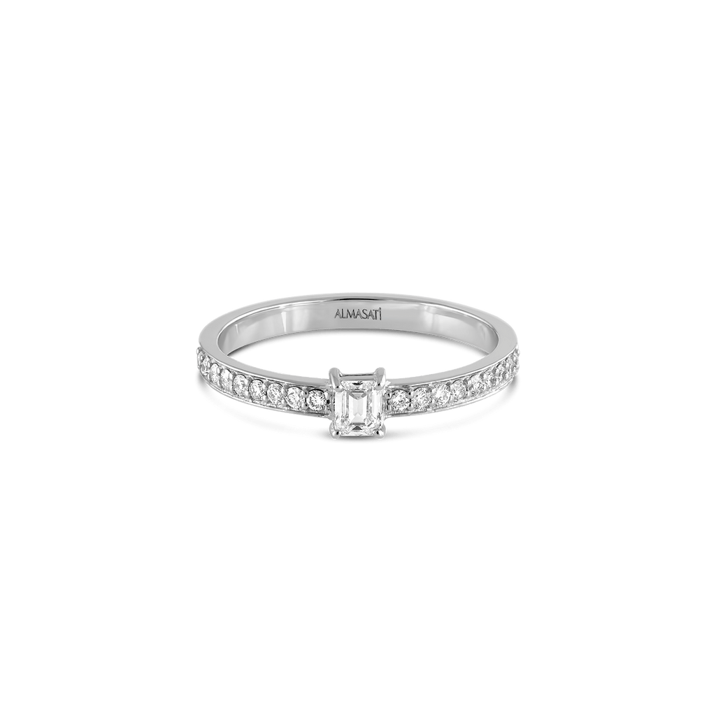 Emerald Diamond Pave Ring - HIBA JABER