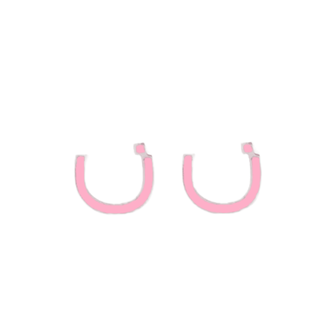 Enamel Single Initial Earring - Single Piece - HIBA JABER