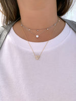 عرض الصورة في المعرض، Fancy Cut Diamond Halo Necklace - HIBA JABER
