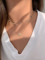 عرض الصورة في المعرض، Fancy Cut Diamond Halo Necklace - HIBA JABER