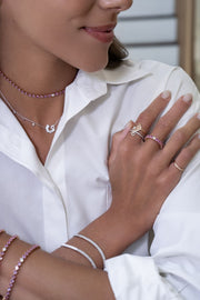 Femininity Infinity Bangle - Colored Enamel - HIBA JABER