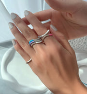 Femininity Infinity Bold Ring - Colored Enamel - HIBA JABER