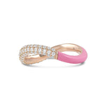 Load image into Gallery viewer, Femininity Infinity Bold Ring - Pink Enamel - HIBA JABER
