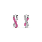 Femininity Infinity Hoops - Pink Enamel - HIBA JABER
