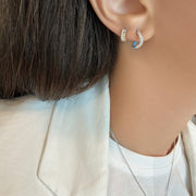 Femininity Infinity Hoops - White Enamel - HIBA JABER