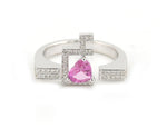 تحميل الصورة في عارض المعرض, Flat Top Initial Bold Gemstone Open Ring - HIBA JABER
