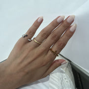 Flat Top Initial Open Pinki Ring - HIBA JABER