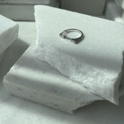 Flat Top Initial Open Pinki Ring - HIBA JABER