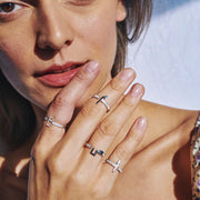 Flat Top Initial Pinki Ring - HIBA JABER