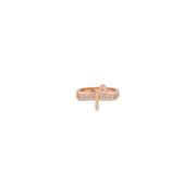Flat Top Initial Pinki Ring - HIBA JABER