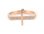تحميل الصورة في عارض المعرض, Flat Top Initial Pinki Ring - Rose Gold - HIBA JABER
