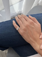 Load image into Gallery viewer, Flat Top Initial Pinki Ring - White Gold - HIBA JABER