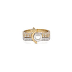 Load image into Gallery viewer, Flat Top Thick Duo Rings Diamond Bands - HIBA JABER
