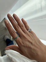 Load image into Gallery viewer, Flat Top Thick Duo Rings Diamond Bands - Alef &amp; Meem - HIBA JABER