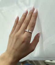 Flat Top Thick Initial Ring - Plain - HIBA JABER