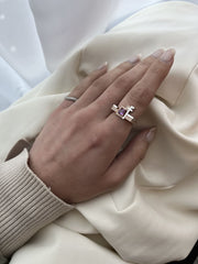 Flat Top Thick & Thin Trio Rings - HIBA JABER