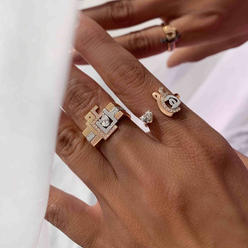 Flat Top Thick Trio Rings - HIBA JABER
