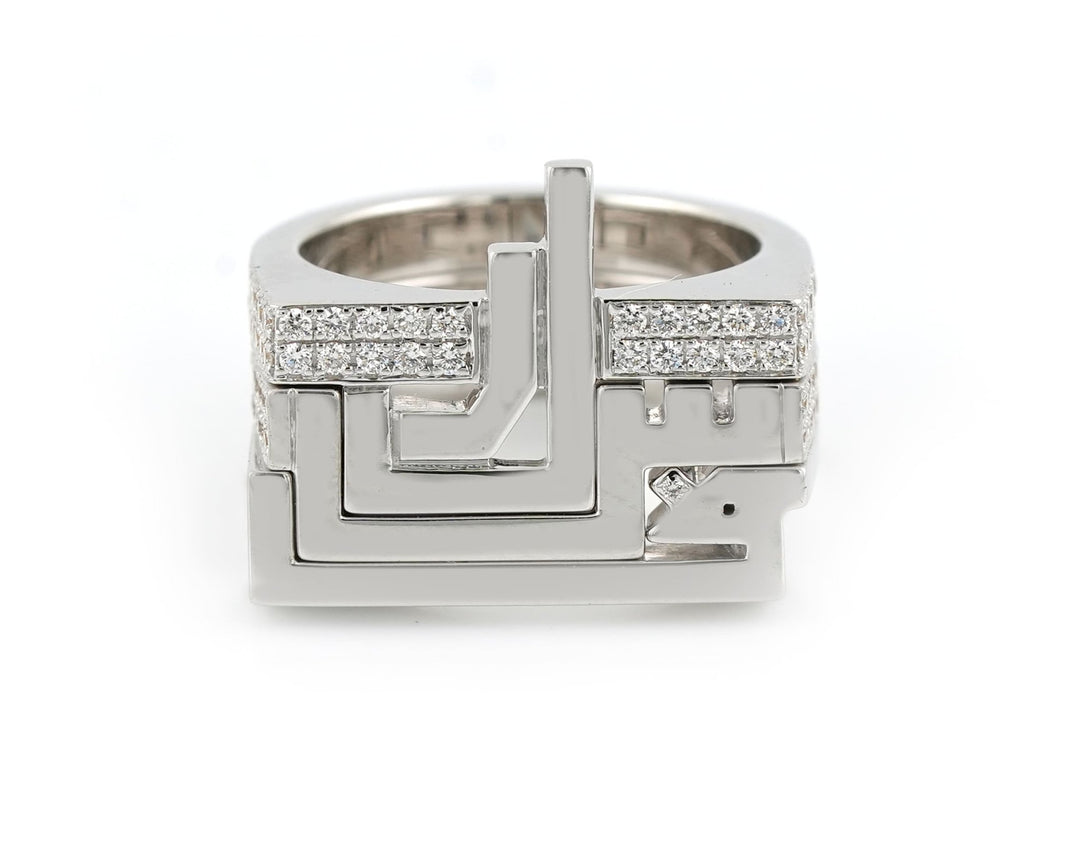 Flat Top Thick Trio Rings - HIBA JABER
