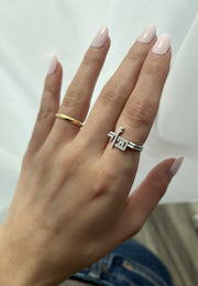 Flat Top Thin Duo Rings - Ha & Alef - HIBA JABER