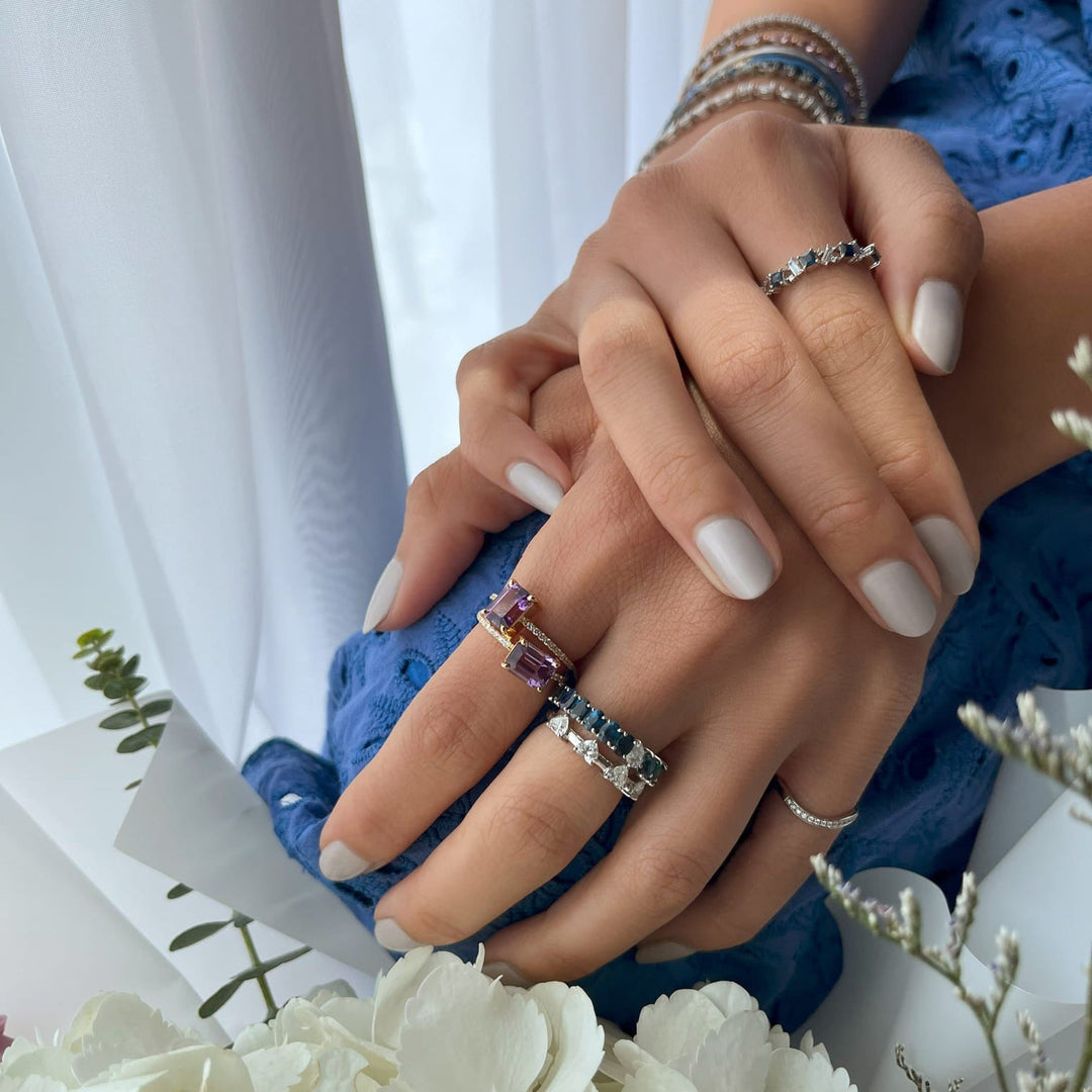 Four - ever Hearts Diamond Ring - HIBA JABER