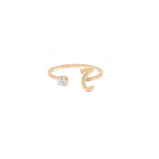 Glam Your Initial Diamond Ring - HIBA JABER
