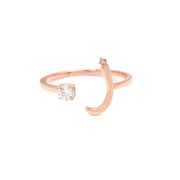 Glam Your Initial Diamond Ring - HIBA JABER