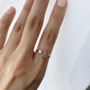 Glam Your Initial Diamond Ring - HIBA JABER
