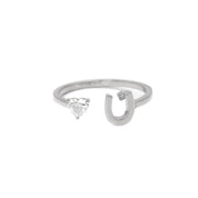 Glam Your Initial Heart Ring - HIBA JABER