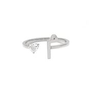 Glam Your Initial Heart Ring - HIBA JABER
