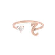 Glam Your Initial Heart Ring - HIBA JABER