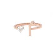 Glam Your Initial Heart Ring - HIBA JABER