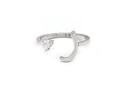 Glam Your Initial Heart Ring - HIBA JABER