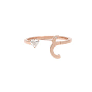 Glam Your Initial Heart Ring - HIBA JABER
