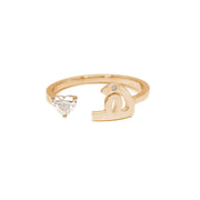 Glam Your Initial Heart Ring - HIBA JABER