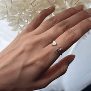 Glam your Initial Ring With a 0.5ct Heart Diamond - HIBA JABER