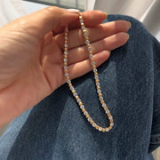 Gold Interval Diamond Necklace - HIBA JABER
