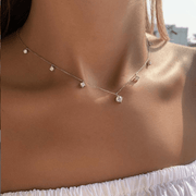 Gradual Hanging Diamonds Chocker - HIBA JABER