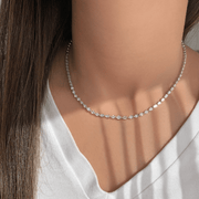 Gradual Pear Diamond Tennis Necklace - HIBA JABER