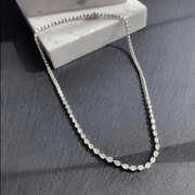 Gradual Pear Diamond Tennis Necklace - HIBA JABER