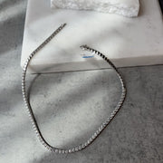 Half Diamond Tennis Necklace/ 0.24ct Each - HIBA JABER