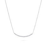 Load image into Gallery viewer, Half Moon Diamond Bar Necklace - HIBA JABER

