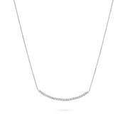 Half Moon Diamond Bar Necklace - HIBA JABER