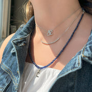 Half Moon Diamond Bar Necklace - HIBA JABER