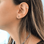 عرض الصورة في المعرض، Heart Birthstone Earrings - Pair - HIBA JABER